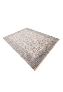 Beige Grey Floral Rug