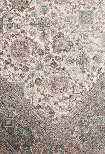 Beige Grey Floral Rug