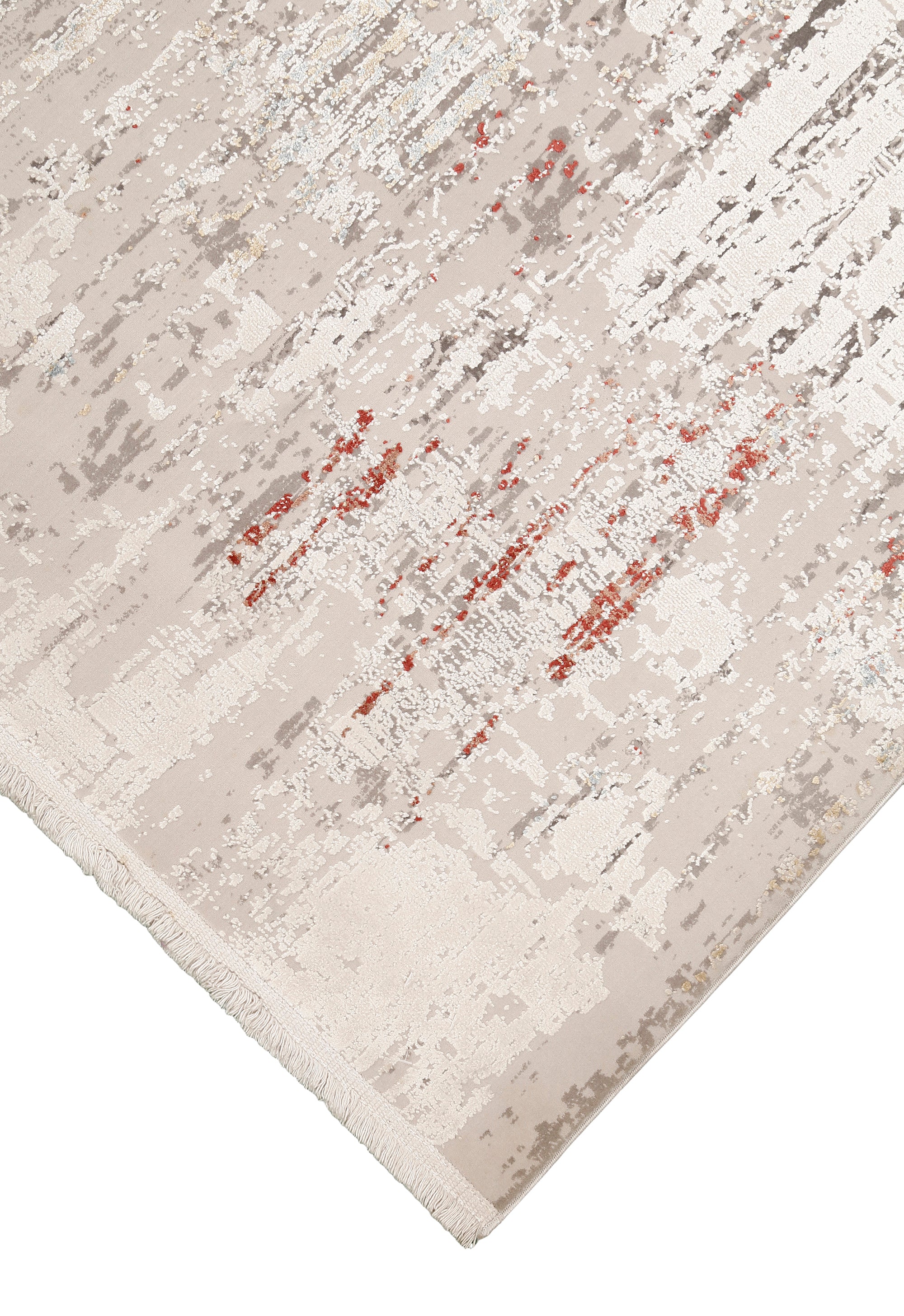Ivory Ember Damask Rug
