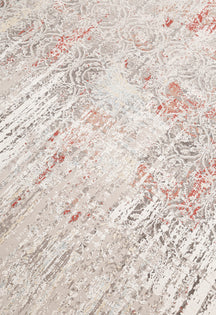 Ivory Ember Damask Rug