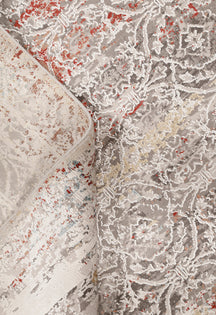 Ivory Ember Damask Rug