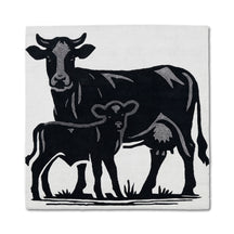 Cow and Calf Hand Tufted Wool Wall Rug