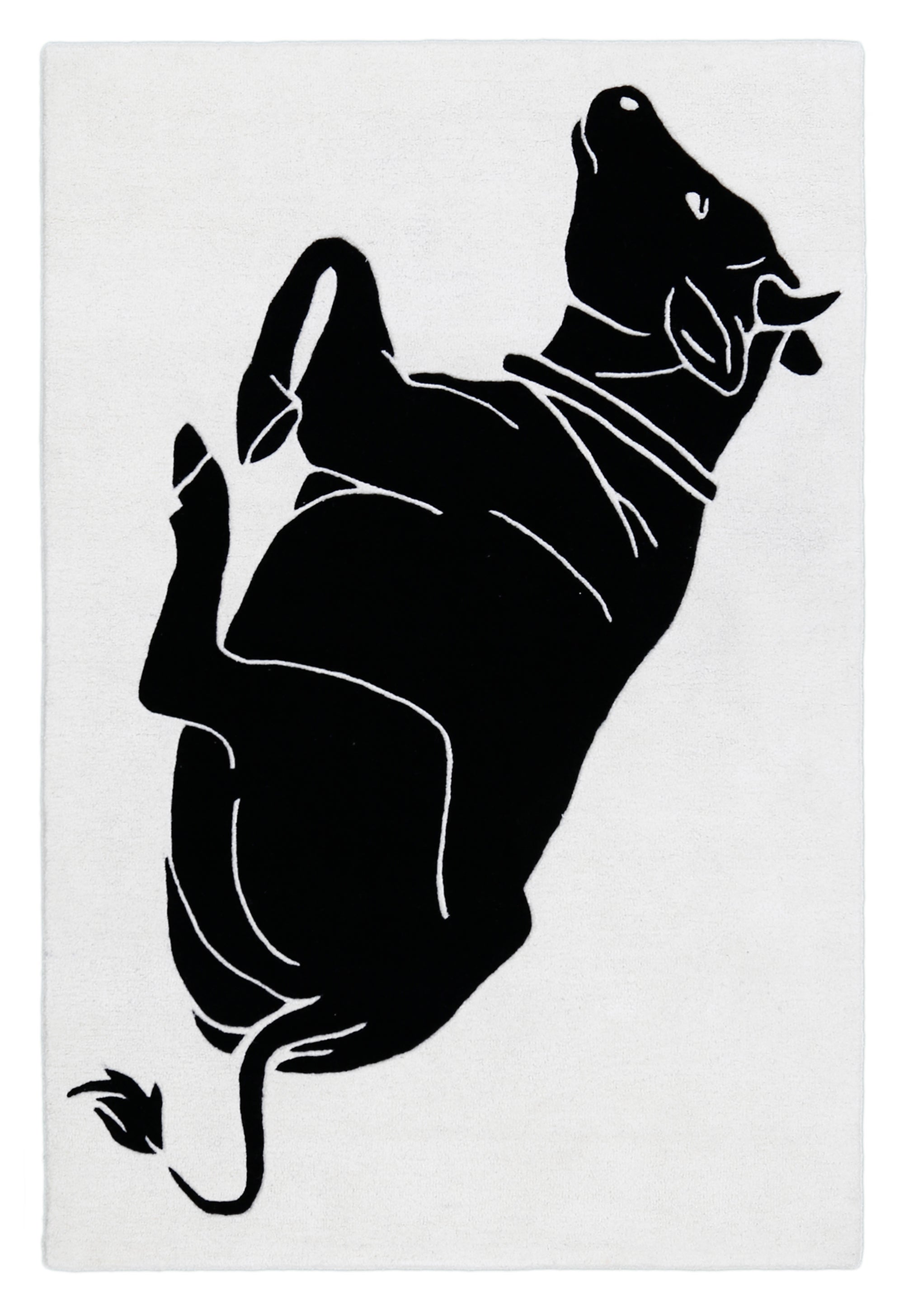 Black Cow  Rug