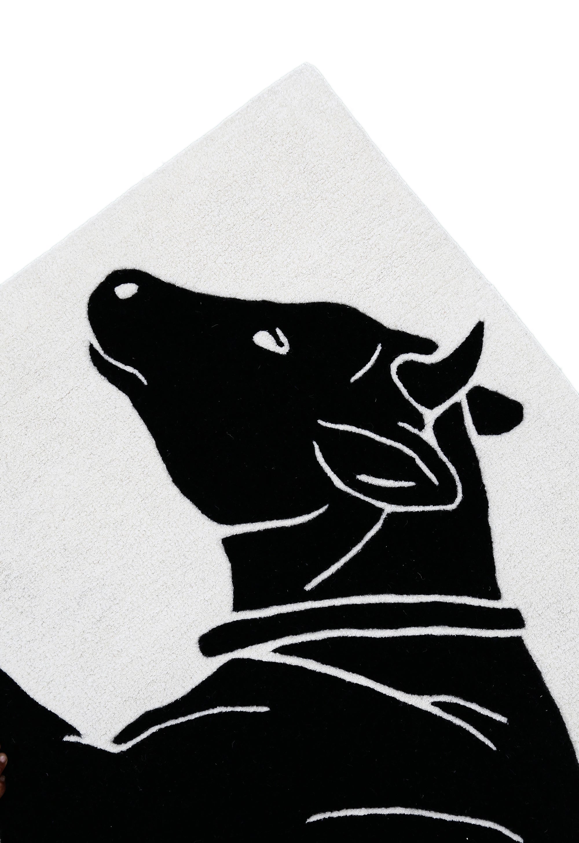 Black Cow  Rug