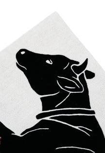 Black Cow  Rug