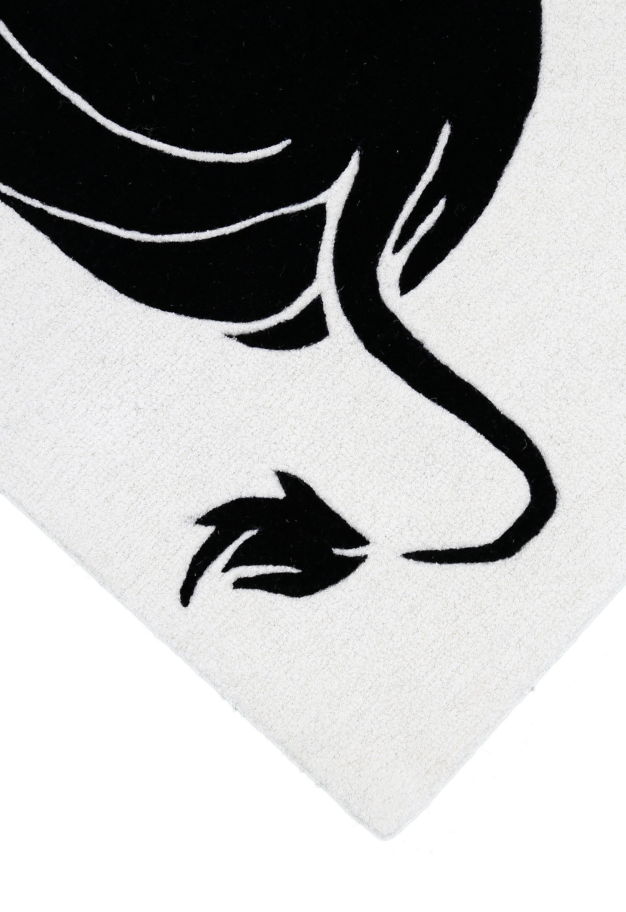 Black Cow  Rug