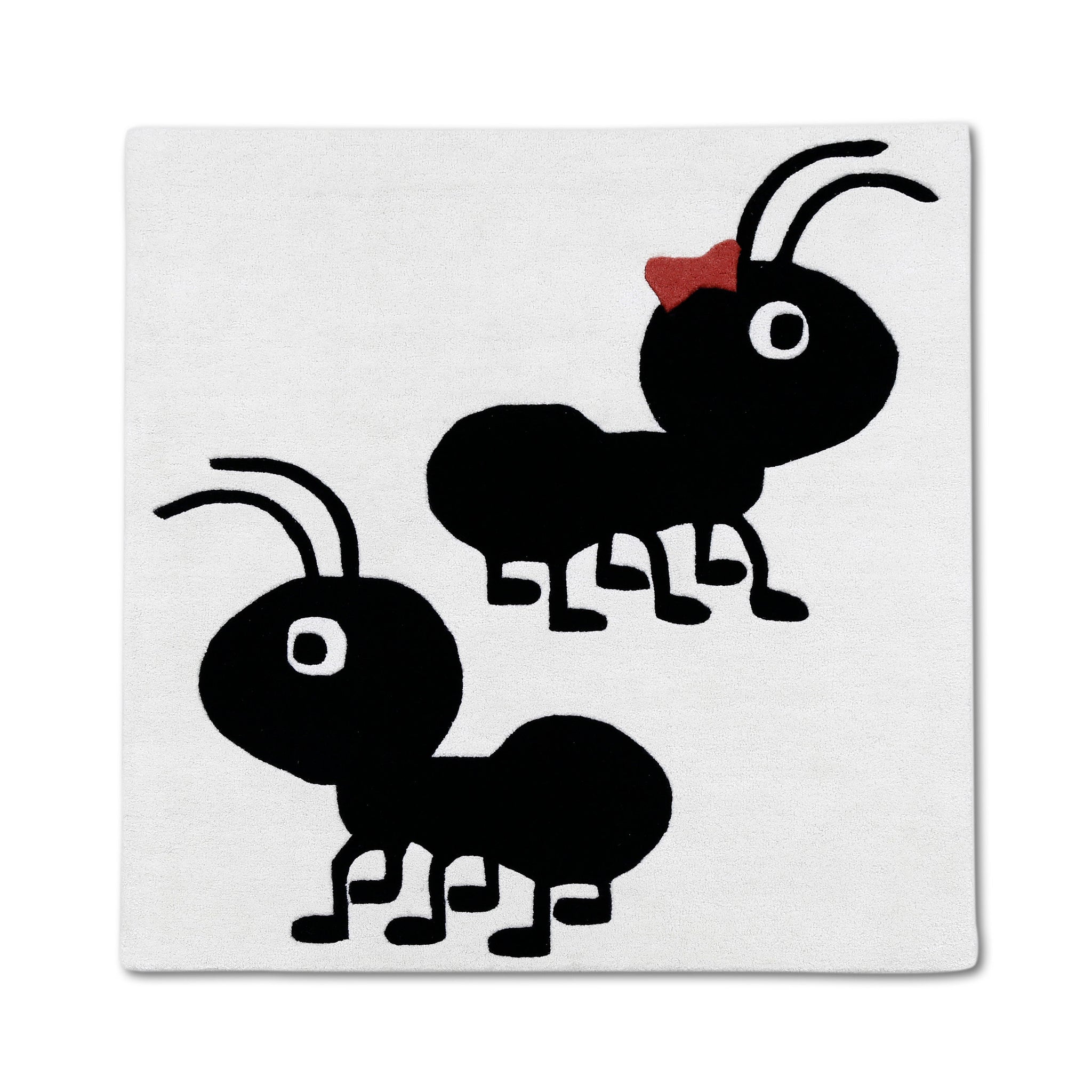 Cute Ants Hand Tufted Wool Wall Rug for Kids