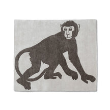 Monkey Hand Tufted Wool Wall Rug – Charcoal Grey