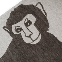 Monkey Hand Tufted Wool Wall Rug – Charcoal Grey