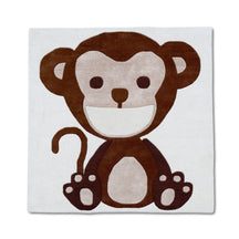 Cute Monkey Hand Tufted Wool & Viscose Wall Rug