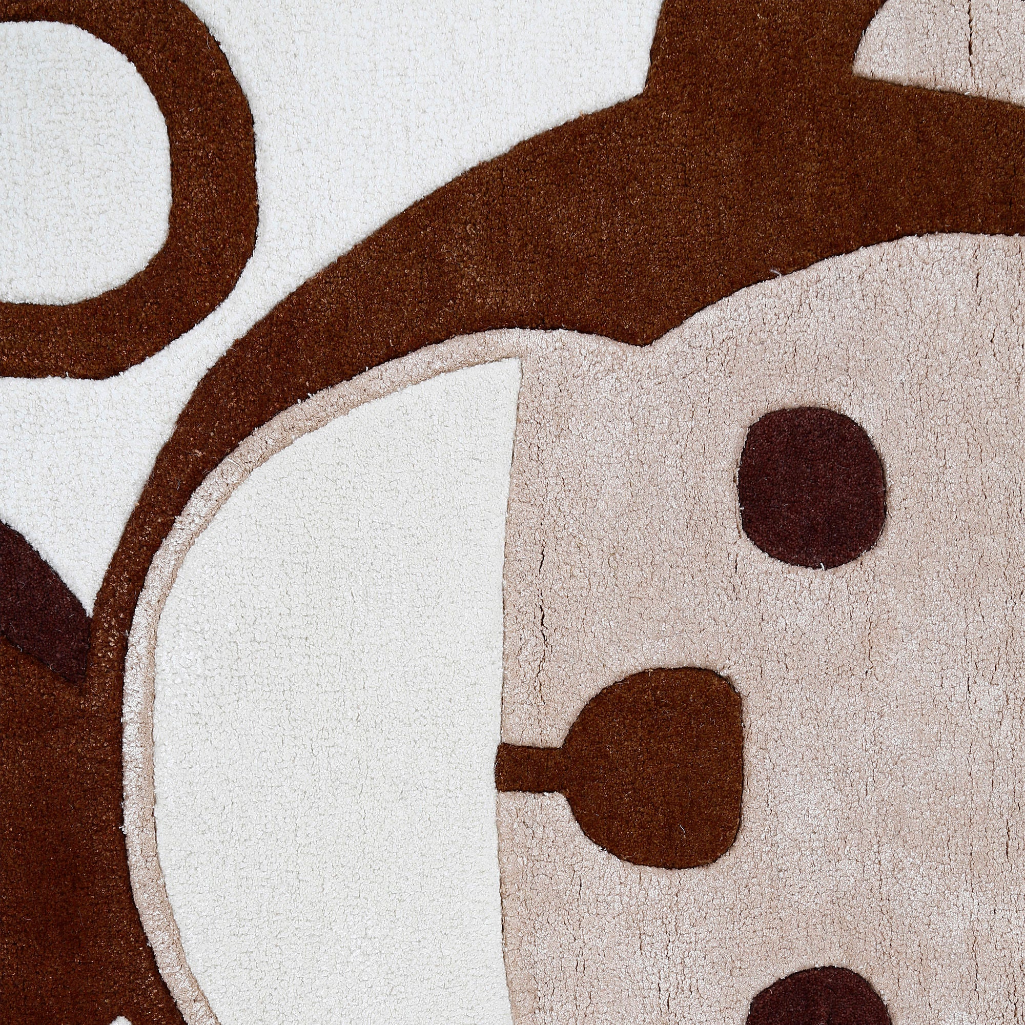 Cute Monkey Hand Tufted Wool & Viscose Wall Rug