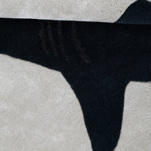 Black Shark Hand Tufted Wool Wall Rug