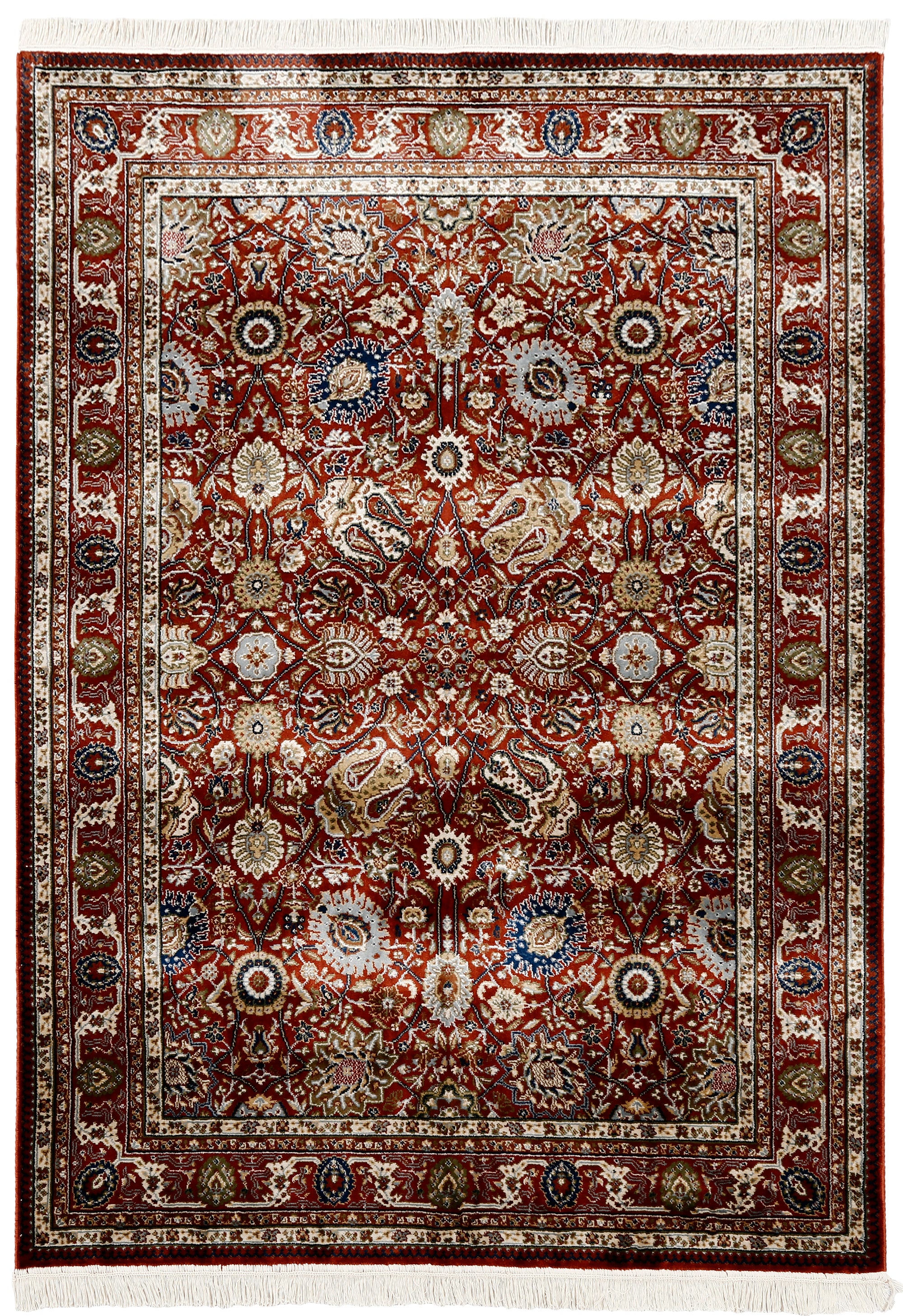 Ruby Red Floral Rug