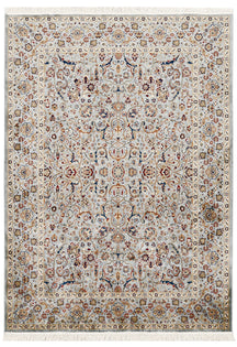 Soft Blue Floral Rug