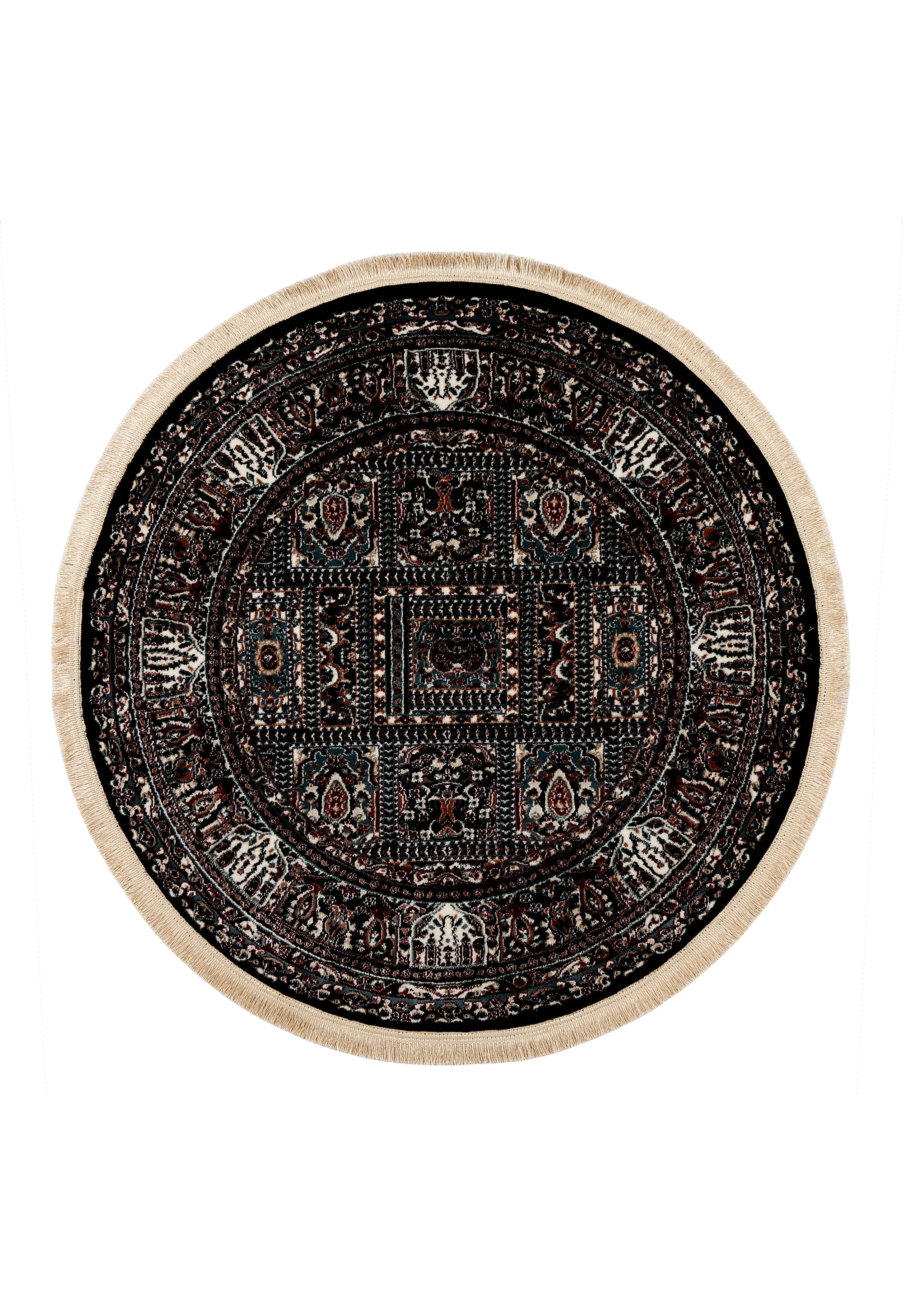 Khushi-Living-Rugs-Carpet-Machine Woven-Classic-Round