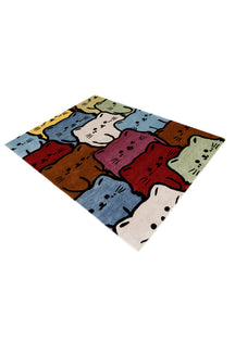 Multicolor Cat Rug-4
