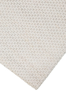 Snow Pebble Plain Dhurrie -1