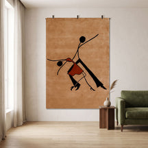 Dance Duo Hand Tufted Wool Wall Rug