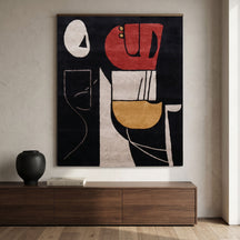 Abstract Modern Hand Tufted Wool Wall Rug