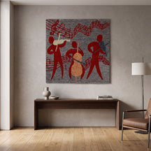 Red, Grey, Beige and Orange