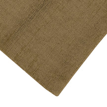 Close-up of Beige Hand Woven Loom Lori wool runner rug showing the woven wool texture, finished edge and subtle linear surface detail.