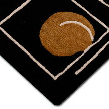 Ochre Mosaic Abstract Hand Tufted Wool Wall Rug